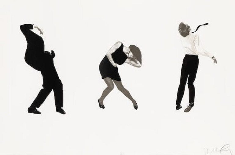 Bonhams Prints-Image: Robert Longo's Men in Cities, 1990, a lithographs on wove paper was one of the top seller at Bonhams Prints and Multiples Sale