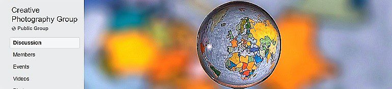 Image: The globe on the banner of Creative Photography Group, one of the the spaces that provide tutorials and tips for many aspiring and amateur photographers