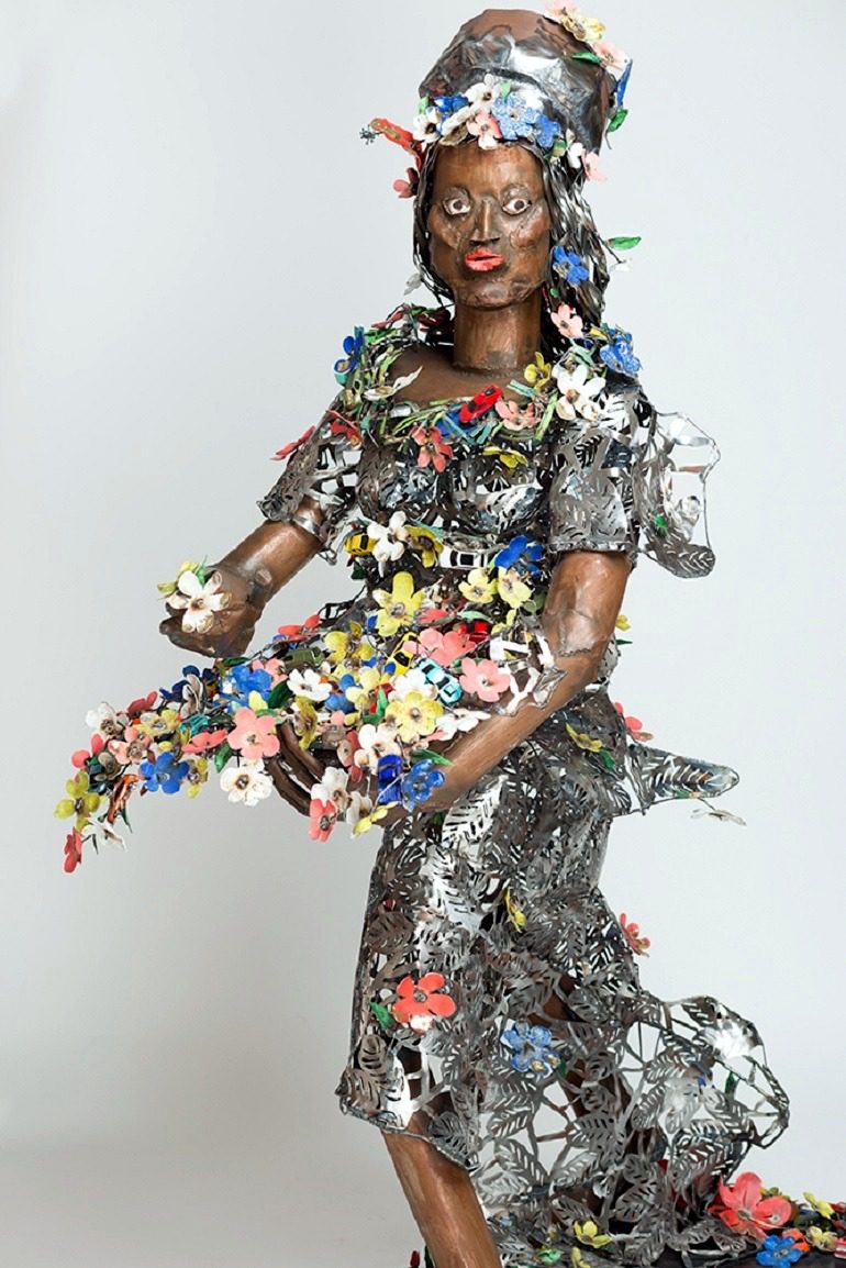 Image: Primavera by Sokari Douglas Camp on display at 1:54 Contemporary African Art in London