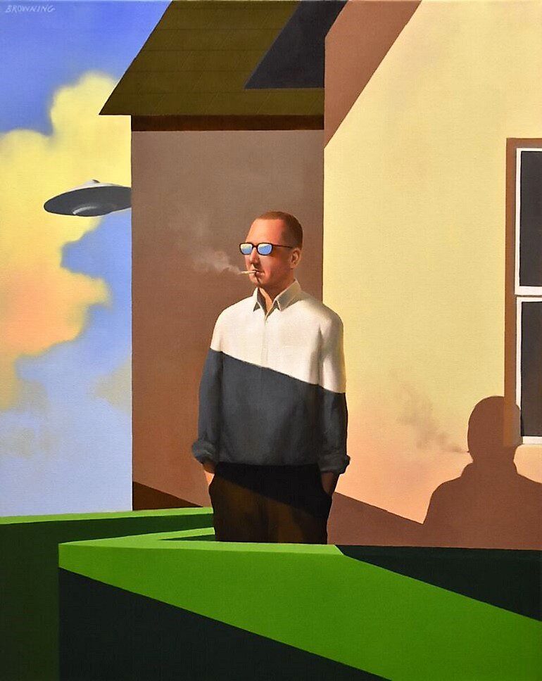 Image: Smoke and Hedges, an oil on canvas painting by Robert Browning represented by Glave Kocen Gallery, is one of the works sold during the recent Aqua Art Miami