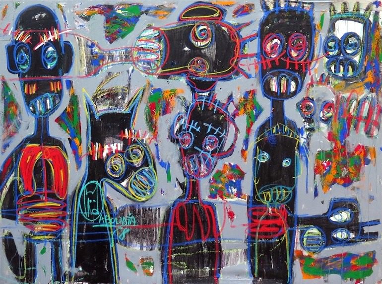 Image: Untitled, 2015 by Aboudia on display at 1:54 Contemporary African Art in London