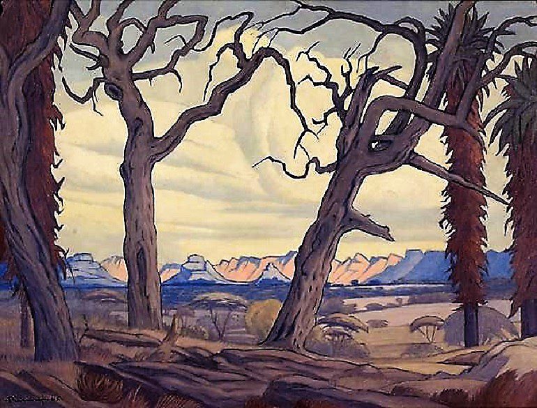 Image: Lowveld, Mica, Eastern Transvaal is one of the artworks by Jacob Hendrik Pierneef sold at Bonhams
