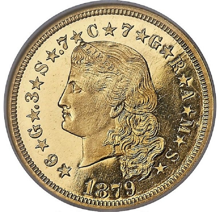 Image: 1879 Flowing Hair stella is one of the rare coins from the Kerry Rudin Collection at Heritage Auctions that Numismatists will get the opportunity to collect during the Florida United Numismatists Convention in Tampa