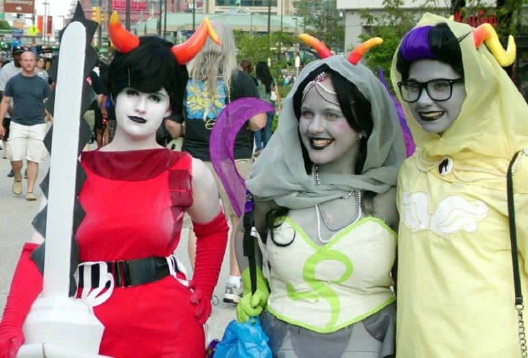 Image: Fans of anime culture at Otakon in Baltimore, an annual cultural art event that has helped the growth of contemporary art galleries in Maryland