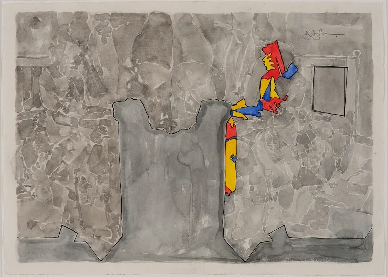 Jasper Johns (American, born 1930). Untitled. 2013. After taking on the American Flag, Target and Numbers, Jasper Johns takes on an icon that reveals his versatility as great American artist-art