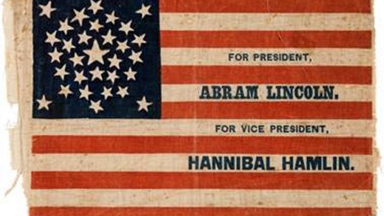 Time to Bid on Abraham Lincoln Campaign Flag