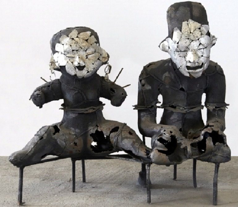 Image: Metal sculpture of Sacred Couple by Xavier Mascaró, a renowned Spanish and Latin American artist