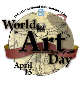 Image: Logo of World Art Day instituted by International Association of Art aimed at art celebrations across the globe