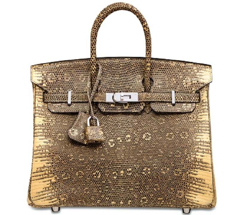 Image: A Rare Shiny Ombre Salvator Lizard Birkin 25 With Palladium Hardware, Hermès, 2007, one of the handbags that made record prices at the auction