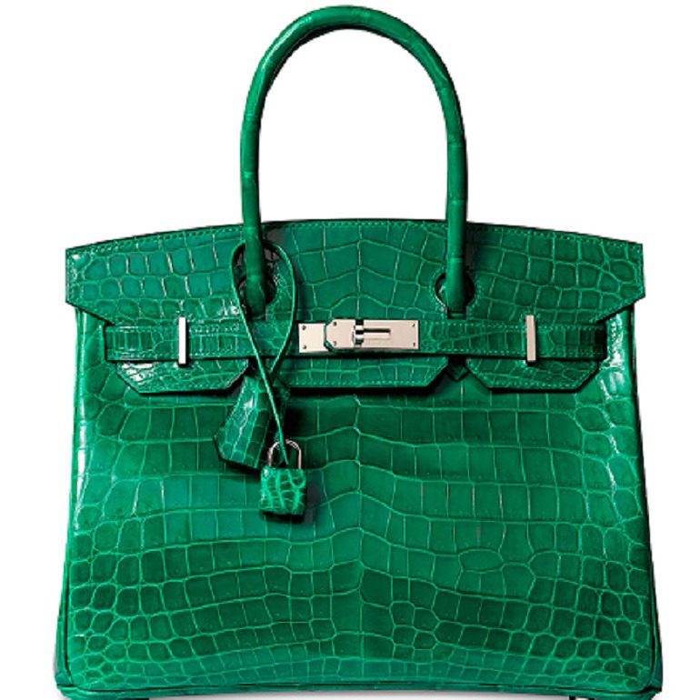 Image: A Shiny Vert Émeraude Niloticus Crocodile Birkin 30 With Palladium Hardware, Hermès, 2014, at Christie's Handbags and Accessories auction in Hong Kong