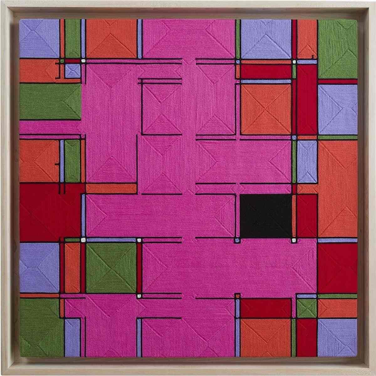 Eduardo Terrazas Possibilities of a Structure: Grid 1.4.12, 1974-2015 Wool yarn on wooden board covered with Campeche wax Art News