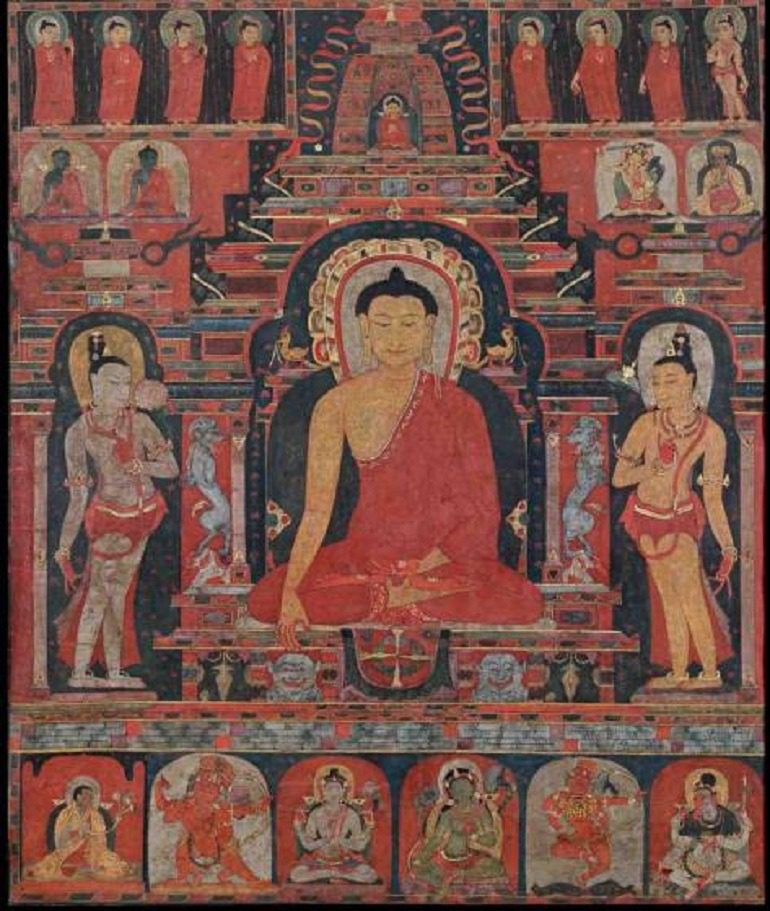 Image: Buddha Shakyamuni, Tibet, Central region, 12th–13th century, distemper on cloth, 71 x 60 cm (28 x 23 ½ in) will feature at Fine Art Asia 