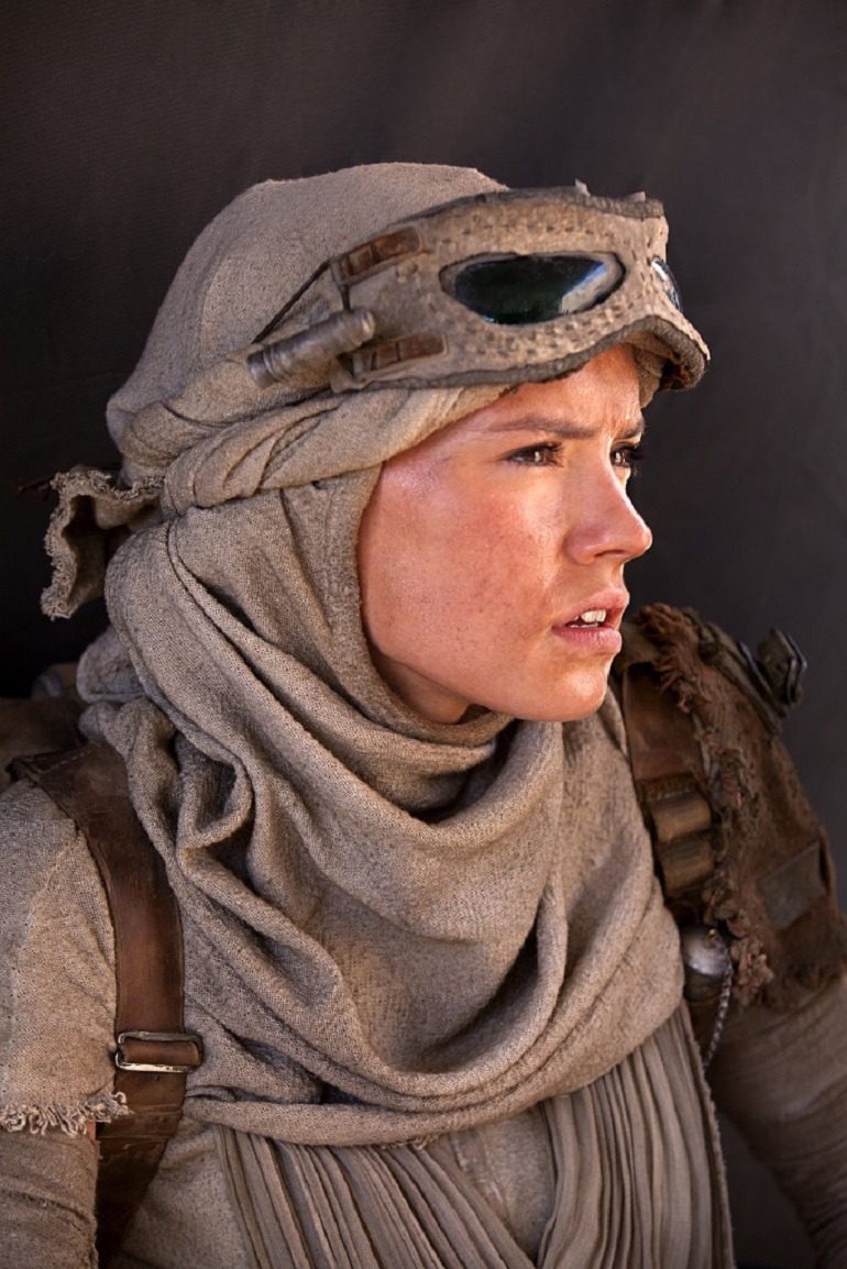 Image: Daisy Ridley as Rey, a Jakku scavenger and survivor in Star Wars: The Force Awakens