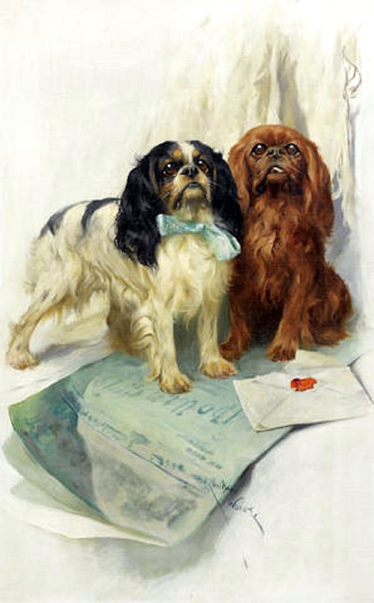 Image: Pen Friends by Arthur Wardle, RI is one the major highlights of paintings on dogs for sale at Bonhams