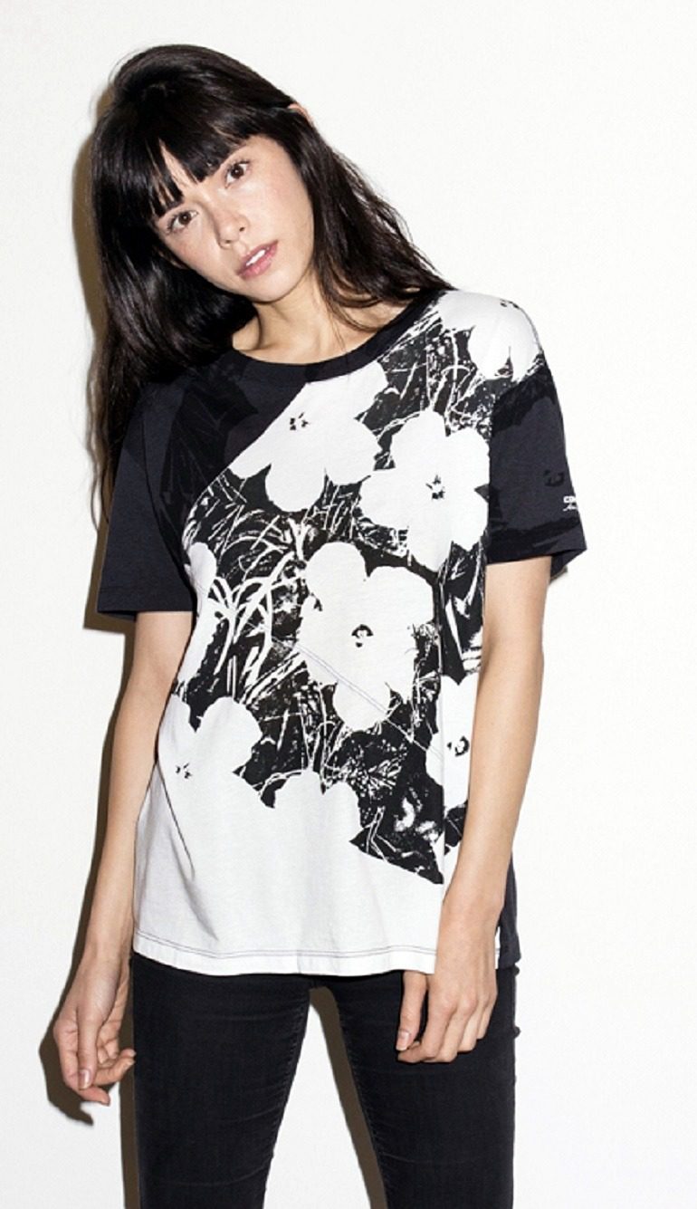 Image: Women's Andy Warhol Floral Slouchy Tee, is one of Andy Warhol art inspired fashion collection for women