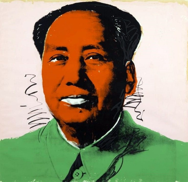 Image: MAO ( F . & S . II . 94 ), 1972 , a Screenprint on paper by Andy Warhol was one contemporary arts in Julian's Auctions of street art that also featured Banksy art