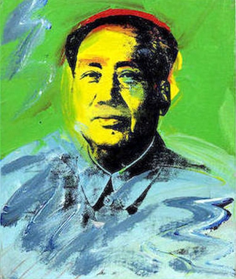 Image: Mao, a painting by Andy Warhol, sold for US$ 1,437,954 at Bonhams Post-War and Contemporary