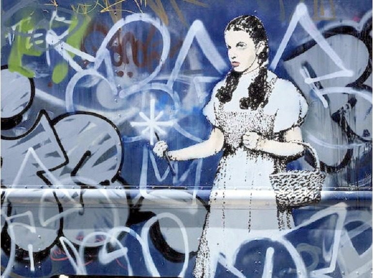 Image: Dorothy from The Wizard of Oz caught in a storm of graffiti on SWAT Van to be sold at London Auction