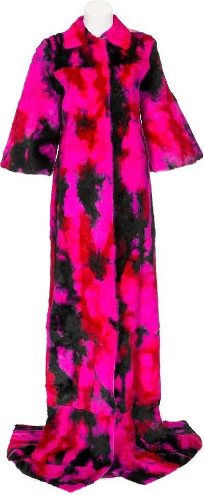 Image: Whitney Houston Stage-Worn Dolce & Gabbana Multi-Colored Fur Coat, 1999