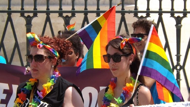 Image: Members of the LGBT Community and supporters showed their love with the rainbow flags