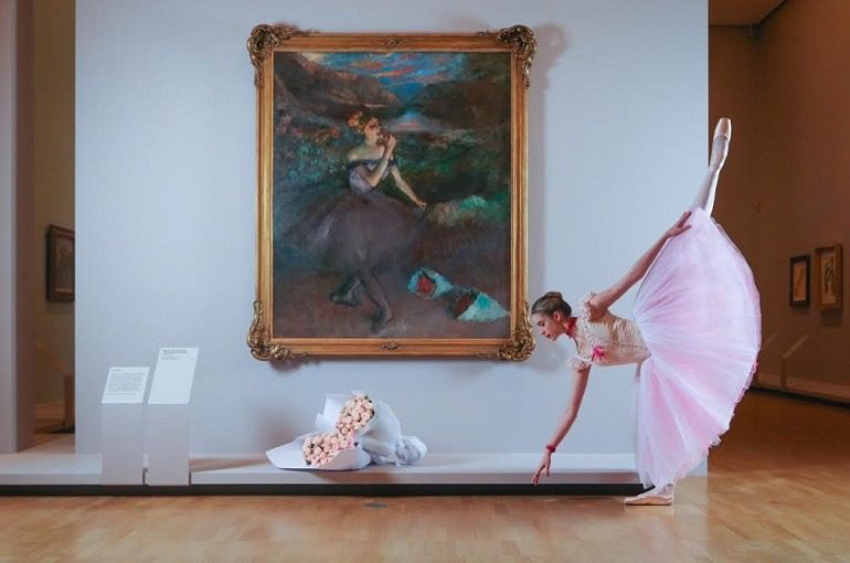 Image: Georgia Scott-Hunter, Artist of The Australian Ballet, at Degas: A New Vision at NGV International give life to Edgar Degas Dancers' paintings -770 x 510