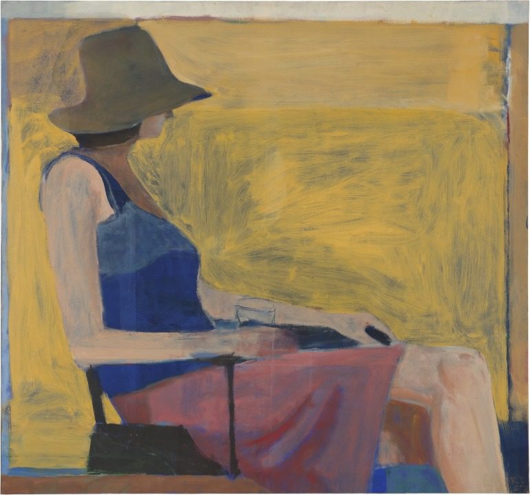 Image: Seated Figure with Hat by Richard Diebenkorn is one of the paintings in Matisse/Diebenkorn, one of the Fall shows at the Baltimore Museum of Art 