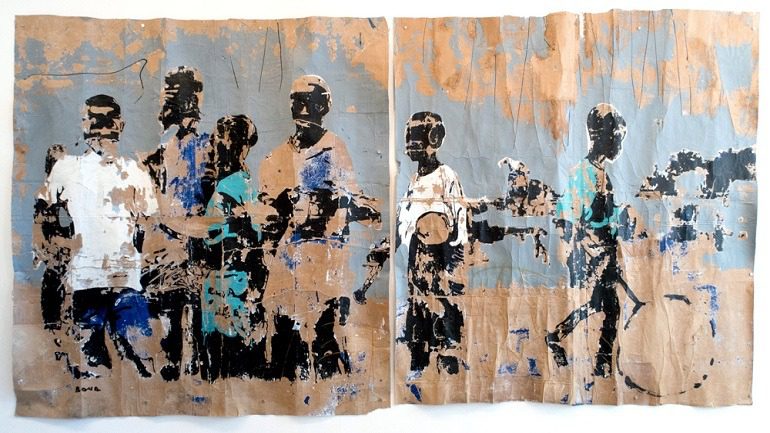 Image: Untitled (diptych) by Armand Boua on display at 1:54 Contemporary African Art in London