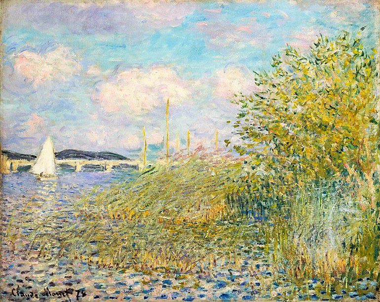 Image: La Seine at Argenteuil by Claude Monet 