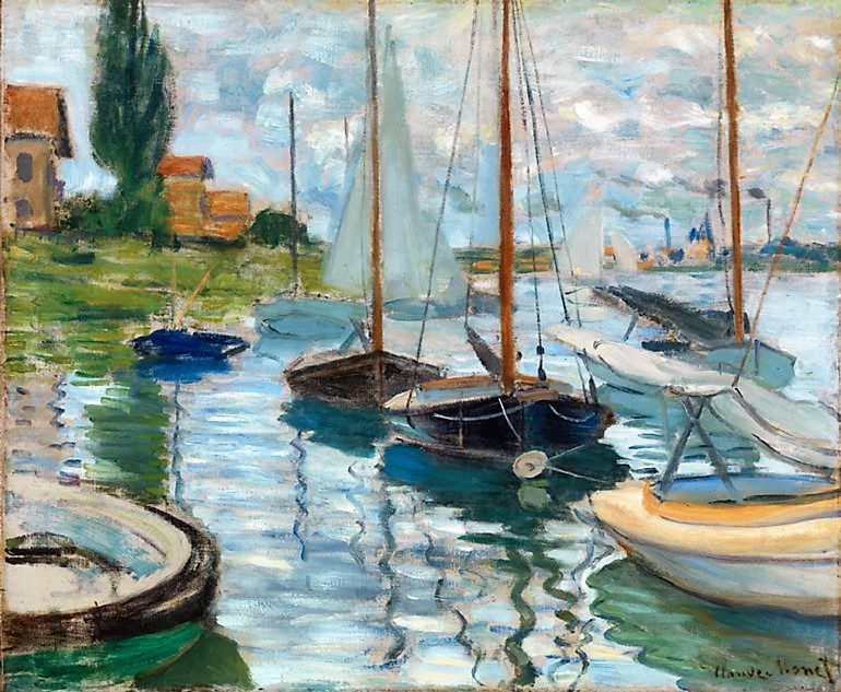 Image: Sail Boats on the Seine by Claude Monet in the new book Impressionists on the Water 