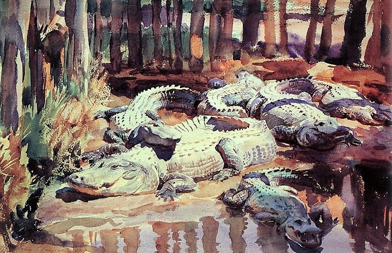 Image: Muddy Alligators, a  painting by John Singer Sargent, is one of the paintings on display in  at the Philadelphia Museum of Art