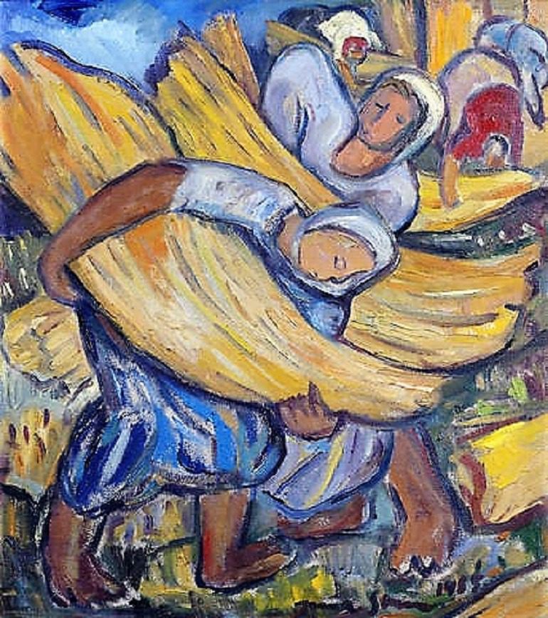 Image: Harvesters, an oil on canvas by Irma Stern was one of the top sellers at the Bonhams South African art auction in London