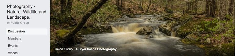 Image: Photograph of a lake on the banner of the Photography Nature Wildlife and Landscape Group, one of the platform that provide tutorials and tips for aspiring and amateur photographers