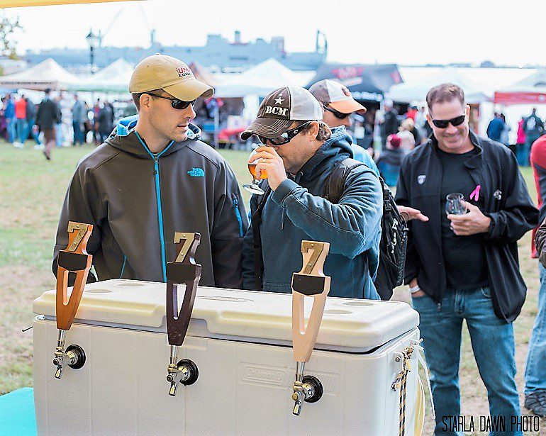 Image: During the Baltimore Craft Beer Festival, guests taste Homebrew as they celebrate Baltimore Beer-Festival