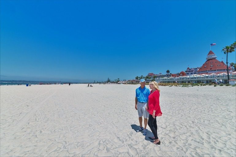 Image: The beautiful Coronado Beach in San Diego is one of the major destination for those on San Diego Vacation