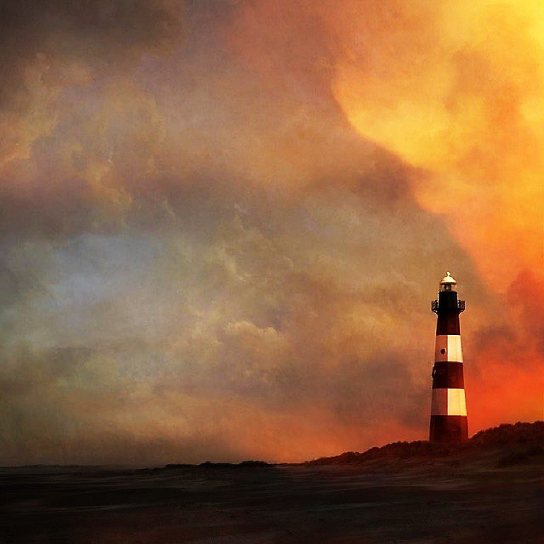 Image: Landscape photograph of the lighthouse near Breskens in Zeeland by Dutch landscape photography artist Saskia Boelsums