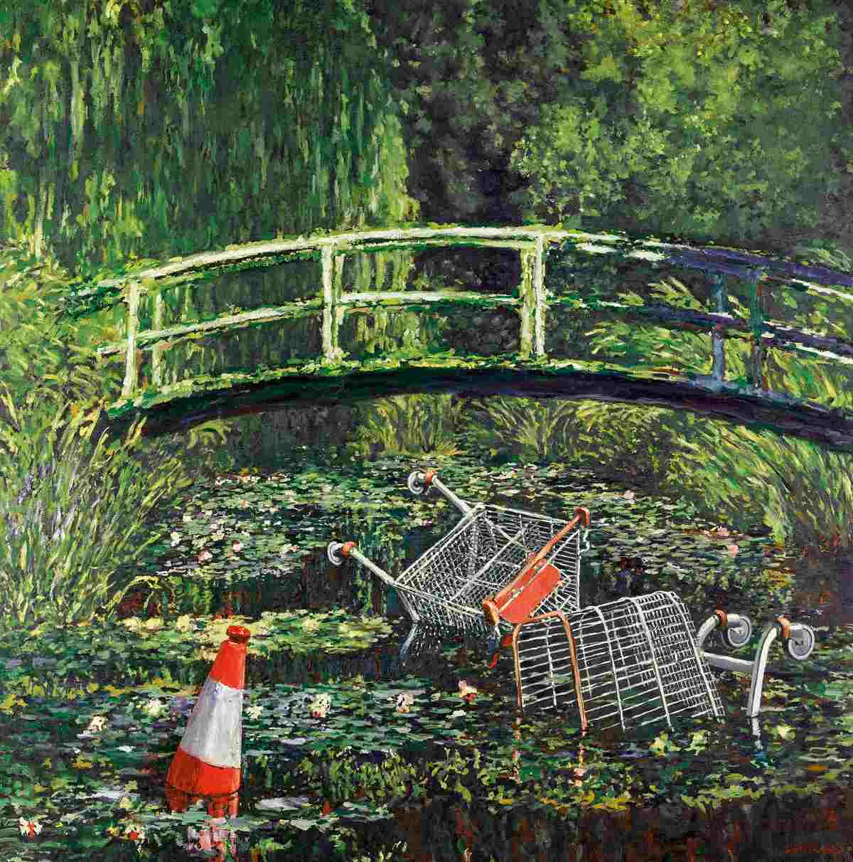 Banksy painting Show me the money make auction record selling for almost $9.8 million
