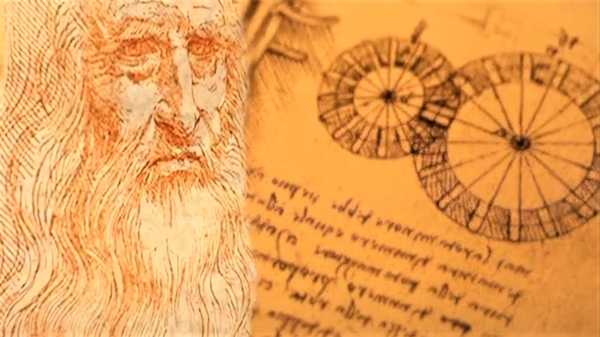 A collage of Leonado Da Vinci drawings from Milano Cortina 2026 Video