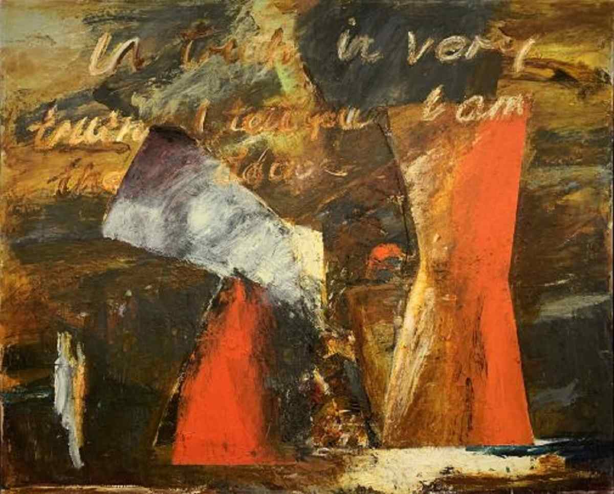 An abstract painting titled The Centre #2 by John Walker from the Westmont Contemporary Art Collection
