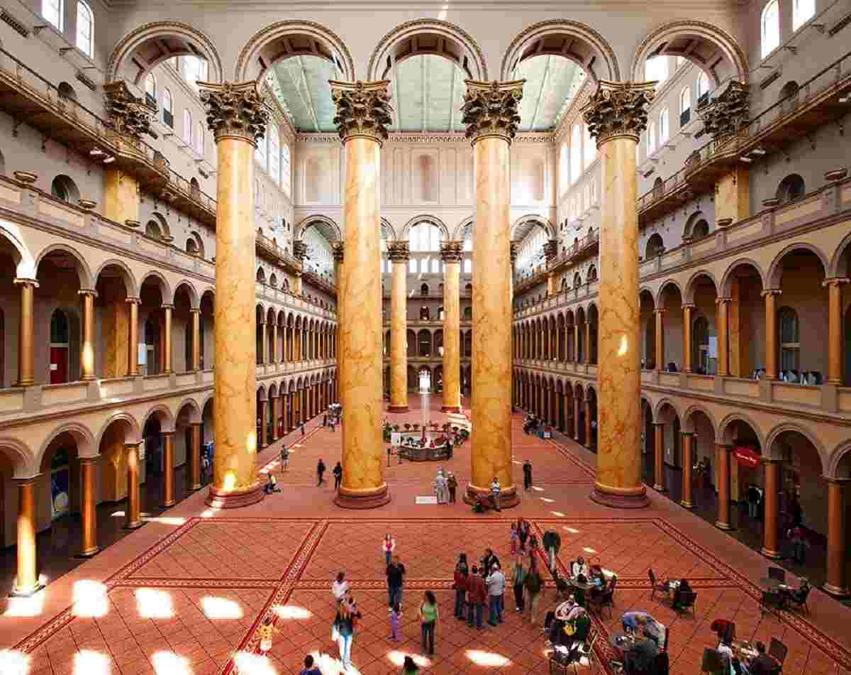 The Great Hall of the National Building Museum in all its beauty and glory