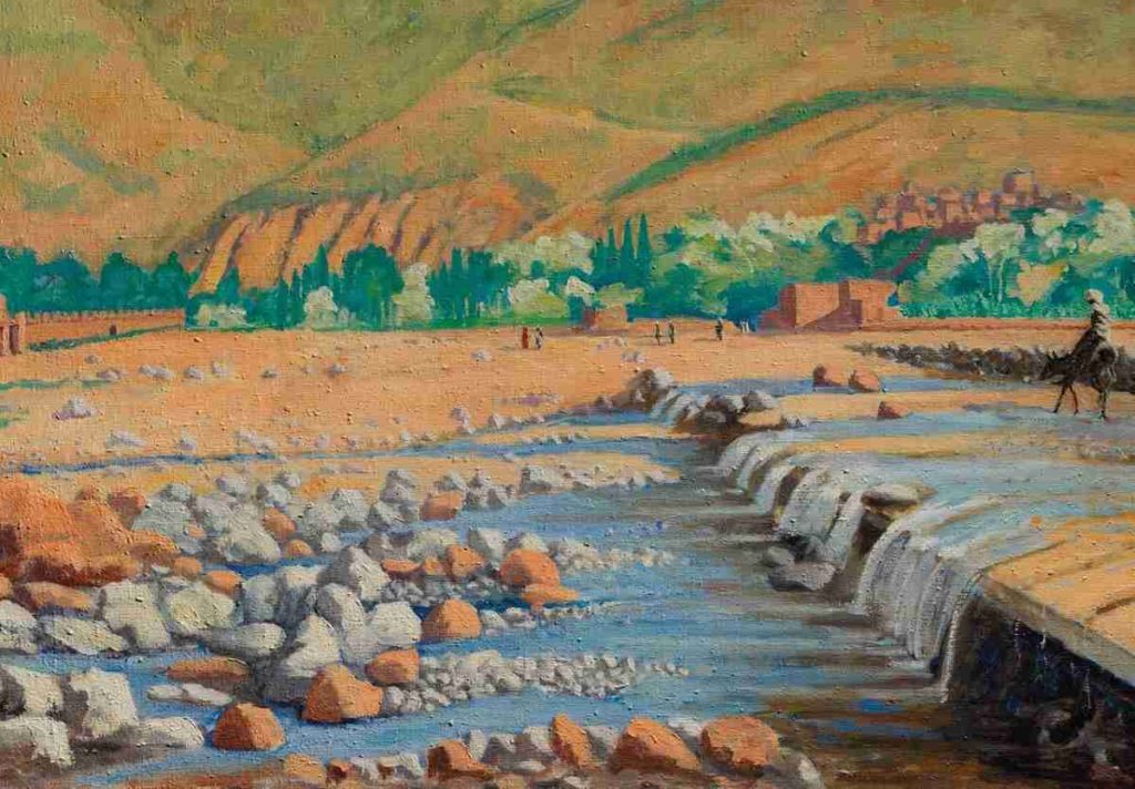 Winston Churchill painting Scene at Marrakech