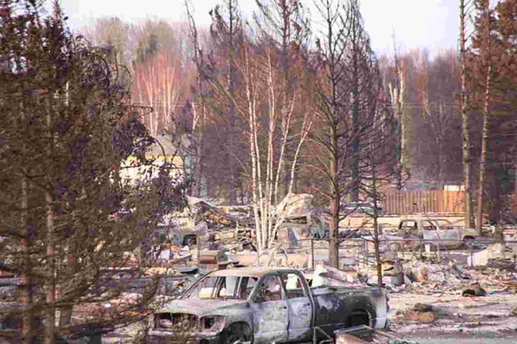 Slave Lake Alberta after the Devastating Wildfires Destruction photograph