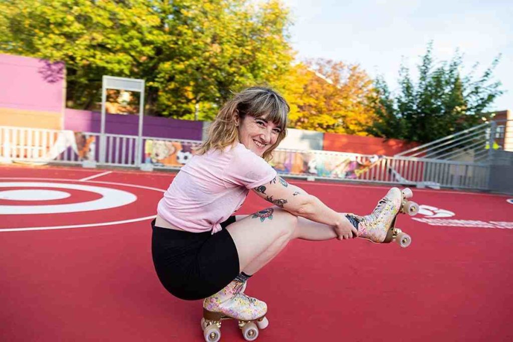 Brittany Betty at Hyatt park, showing her style and dexterity roller skating