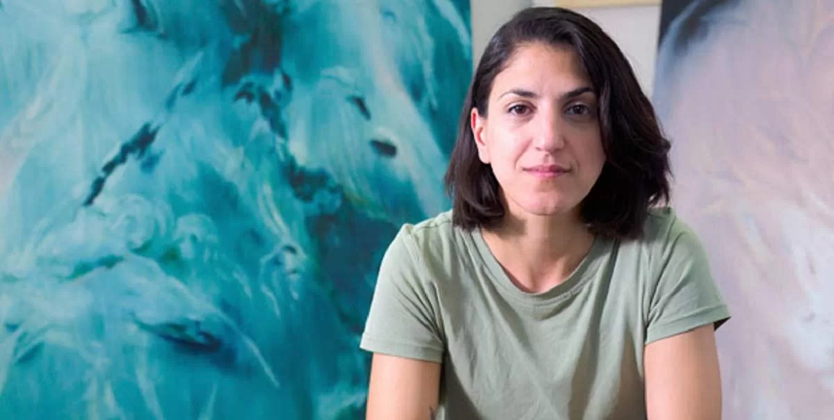 Painter Chantal Khoury in her studio. She is the winner of the Prestigious Joseph Plaskett Award in Painting