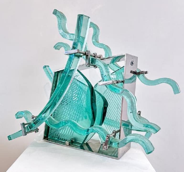 Linear Form Series Maquette by John Luebtow shows his masterful glass artistry