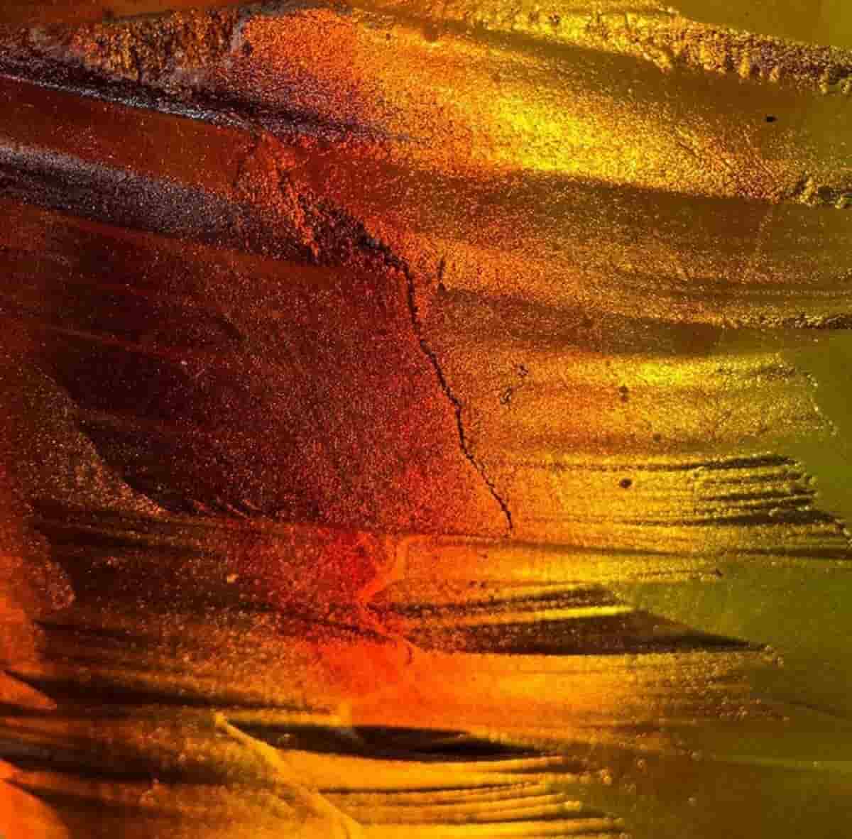 Red Flame Panel detail by Stephen-Edwards shows his masterful glass artistry