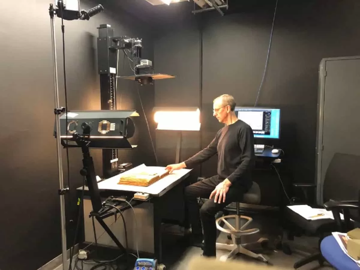Museum Archivist Jim Moske at work in The Met’s imaging suite