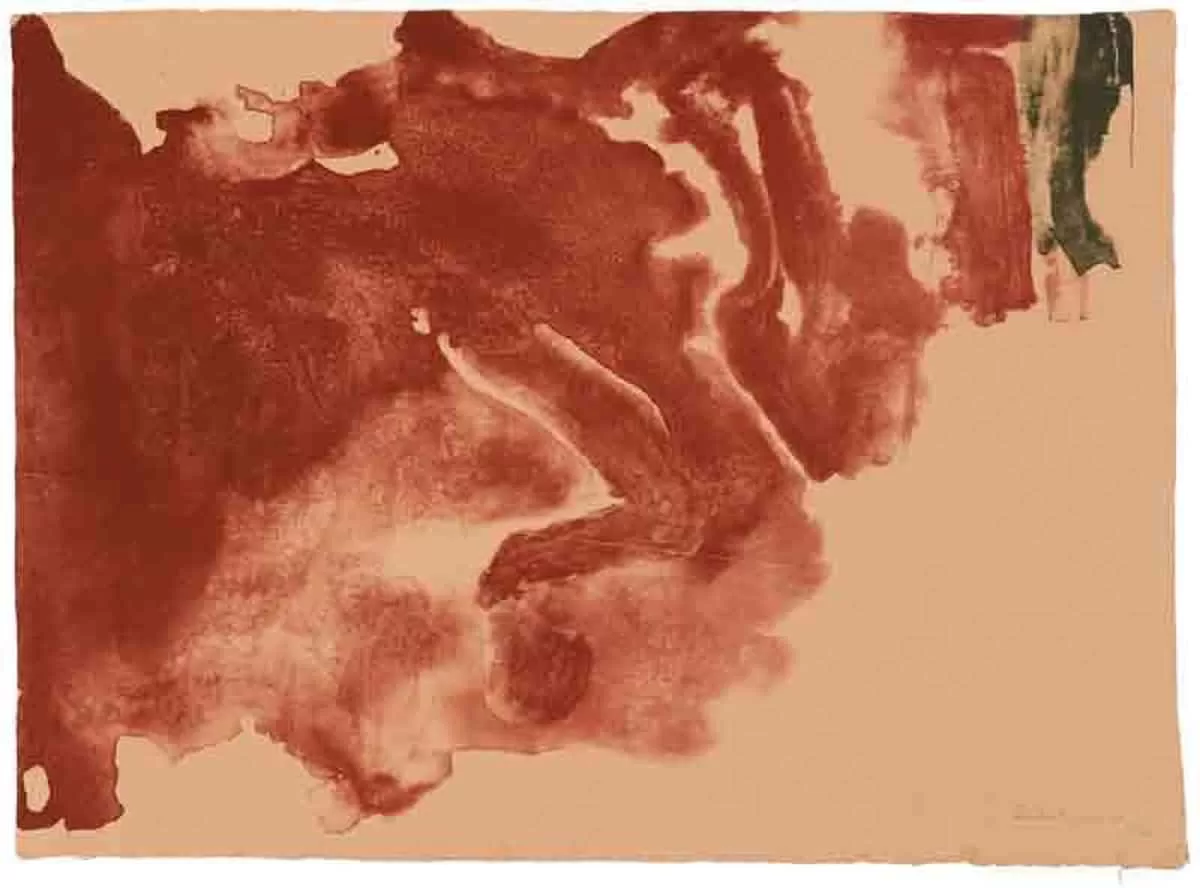 Altitudes, a 1978 lithograph on paper measuring 22 1/4 × 30 5/8 inches by Helen Frankenthaler is one of the pieces in the Frankenthaler Prints Initiative