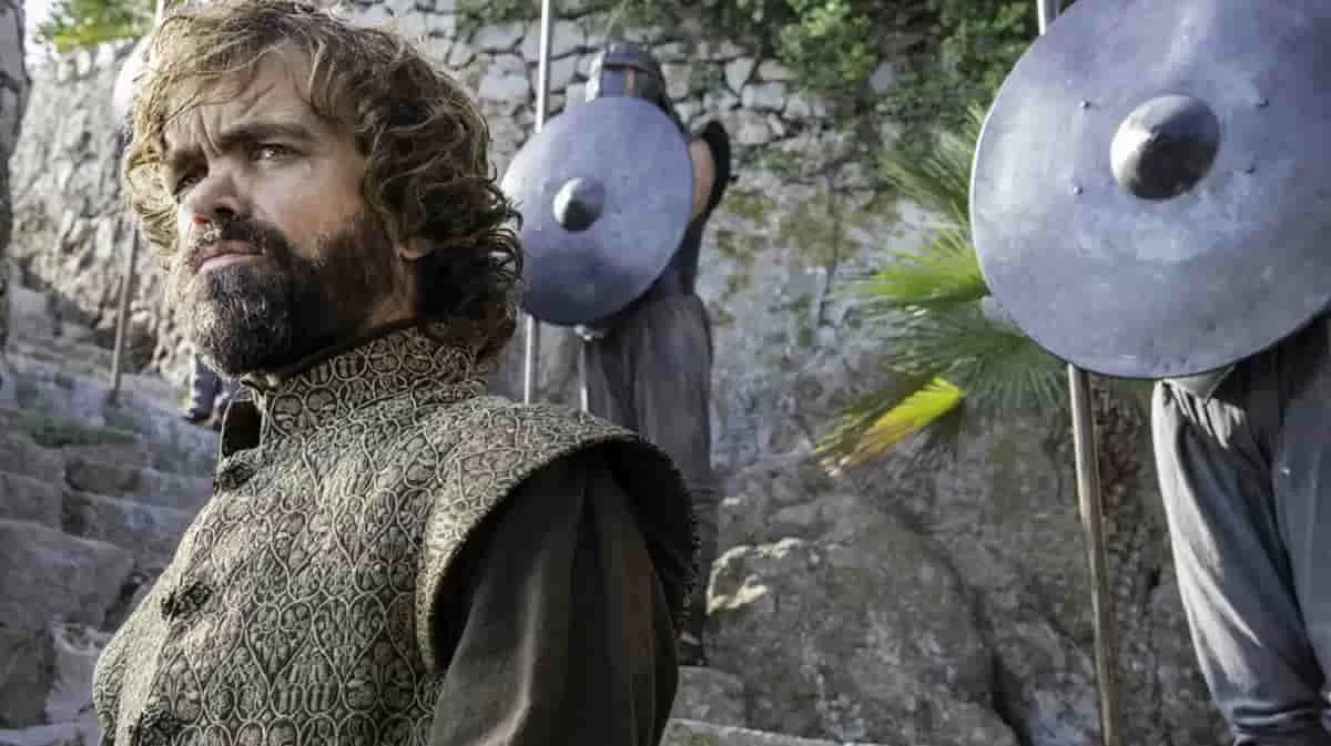 A scene from the Game of Thrones. Costumes and props from the show were part of Game of Thrones Auction