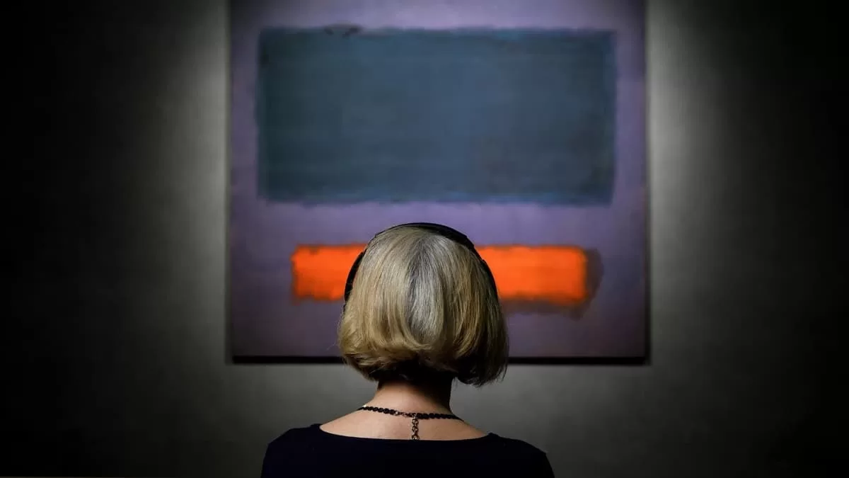 This abstract expressionist painting titled Orange on Maroon, No. 8 is the Rothko painting damaged by a child.