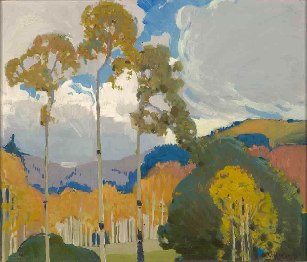 Victor Higgins landscape painting titled Aspens was one of the paintings recovered as the FBI recovers stolen Taos paintings